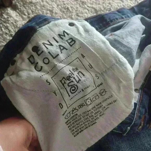 Denim Colab Salt Water & Song Womens Mid Rise Boyfriend Distressed Denim 9 - Picture 15 of 15